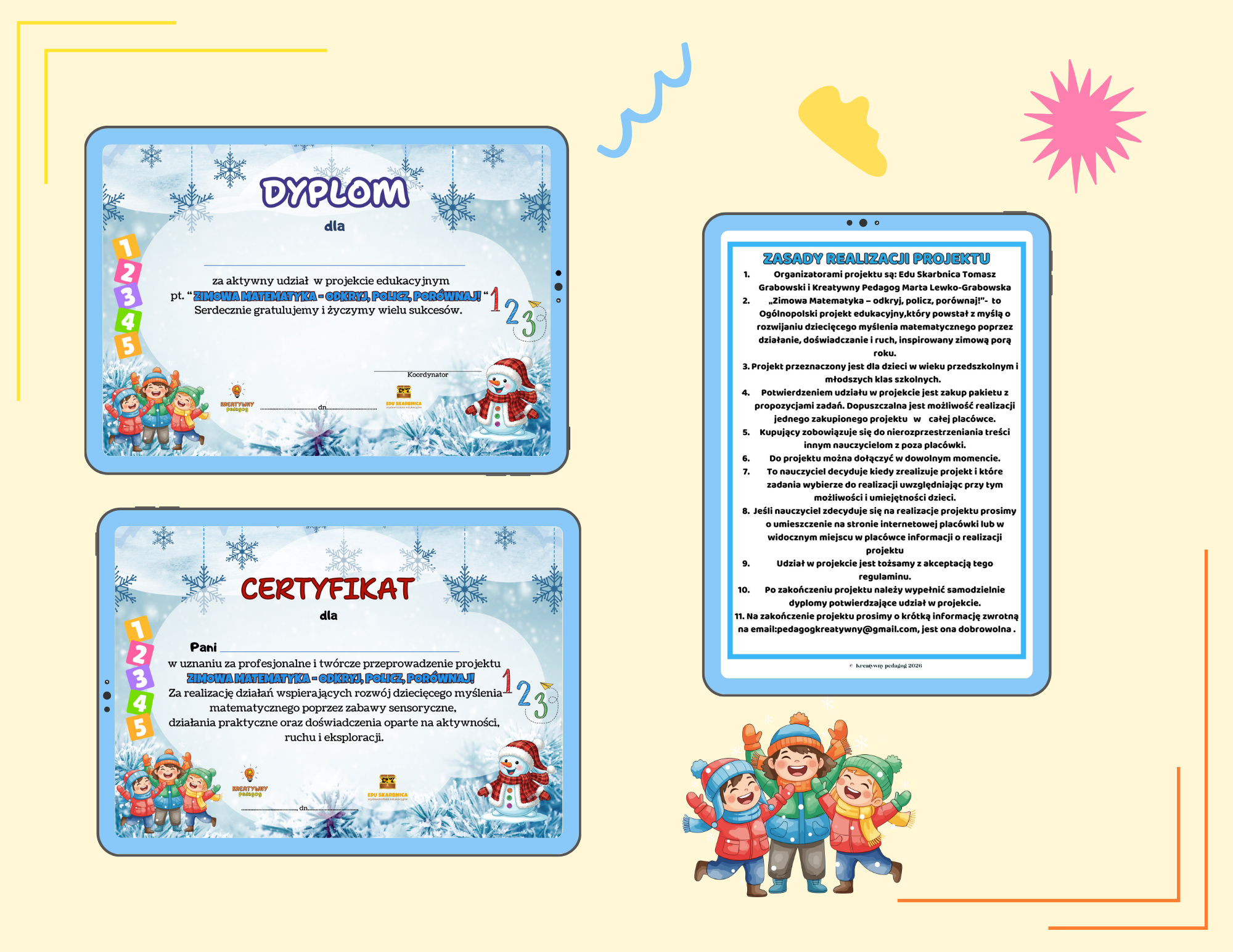 "Zimowa matematyka - odkryj, policz, porównaj" - projekt edukacyjny - obrazek 3