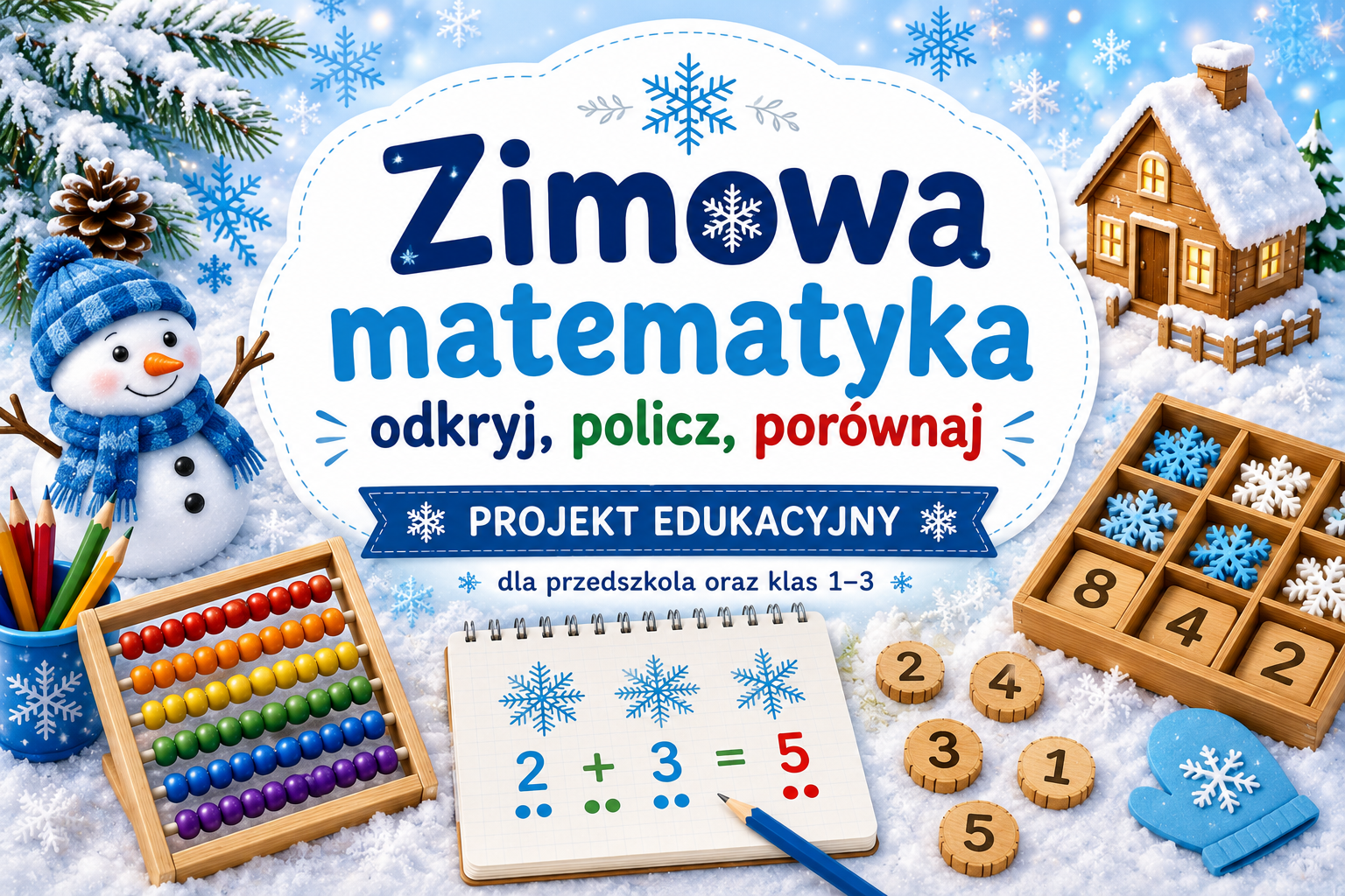 "Zimowa matematyka - odkryj, policz, porównaj" - projekt edukacyjny
