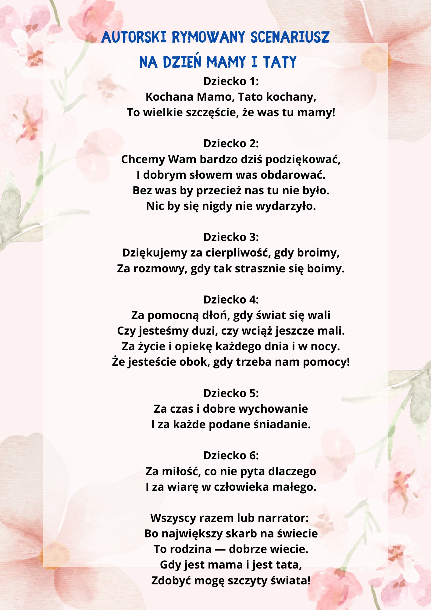 Autorski scenariusz Wielka Wyprawa - DZIEŃ MAMY i TATY - obrazek 2