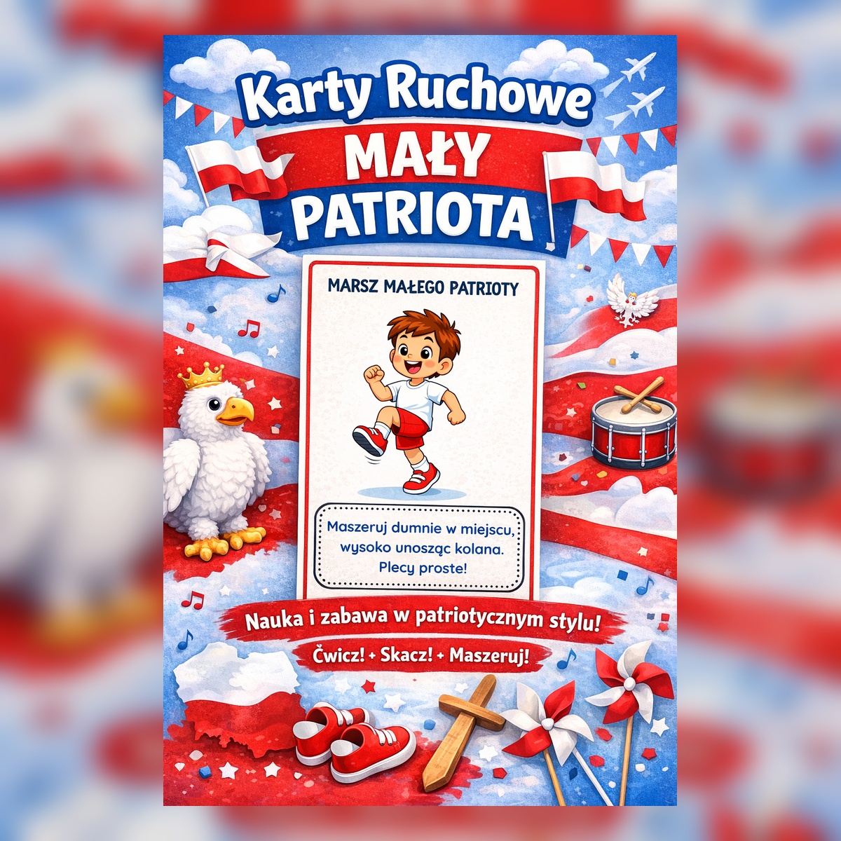 "Mały patriota"-karty ruchowe
